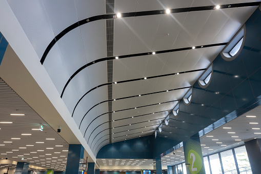 Blue and white decorated ceilings