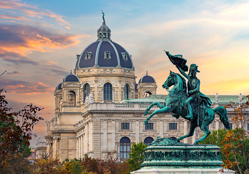 Statue of Archduke Charles on Heldenplatz square, Vienna, Austria