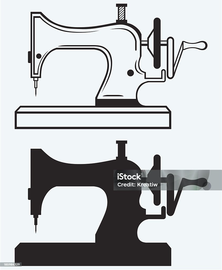 Alte Nähmaschine - Lizenzfrei Altertümlich Vektorgrafik