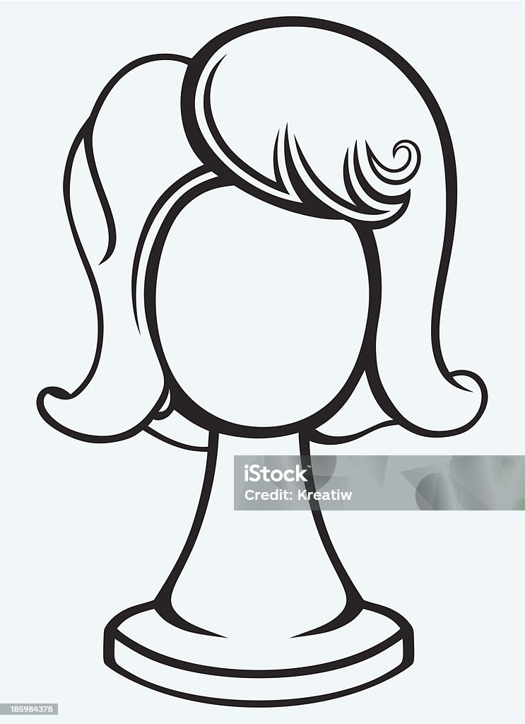Wig On Mannequin Head Stock Illustration - Download Image Now - Wig, Cartoon,  Icon - iStock