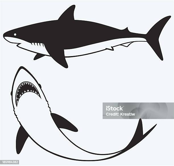 Silhouette De Requin Vecteurs libres de droits et plus d'images vectorielles de Objet ou sujet détouré - Objet ou sujet détouré, Requin, Silhouette - Contre-jour
