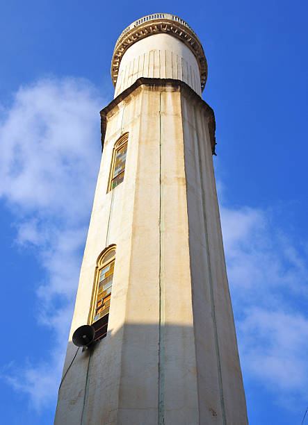 Oran, Algeria: minaret Oran, Algeria: minaret - mosque near Larbi Ben M'Hid street - photo by M.Torres oran algeria photos stock pictures, royalty-free photos & images