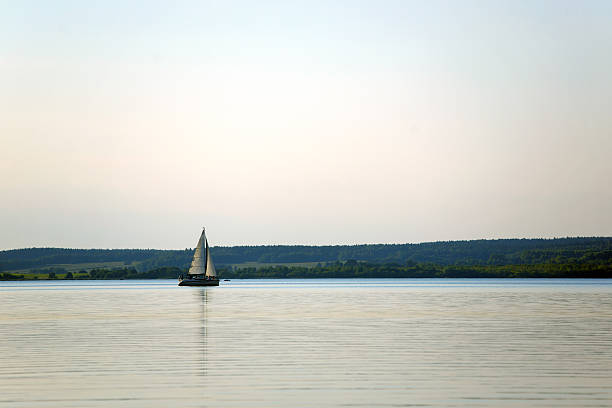 istock Summer landscape with a river and boat 185987978