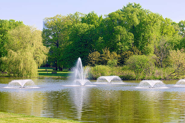 istock Fountains in the park 185988033