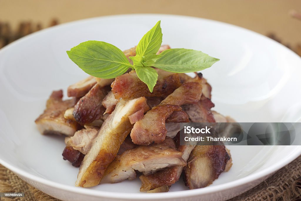 Cerdo asado - Foto de stock de Albahaca libre de derechos