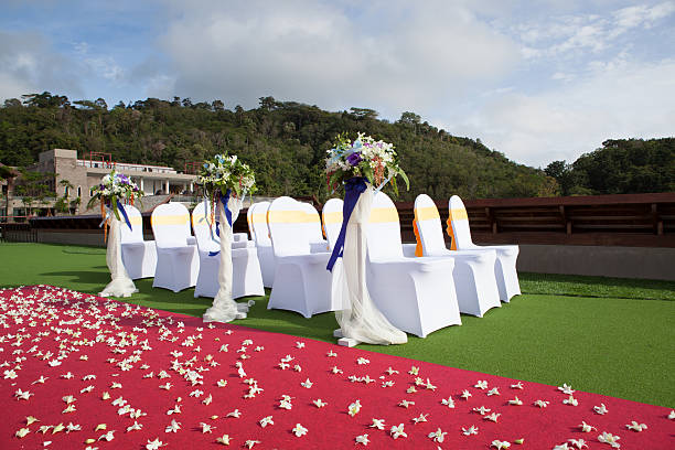 Wedding chairs stock photo