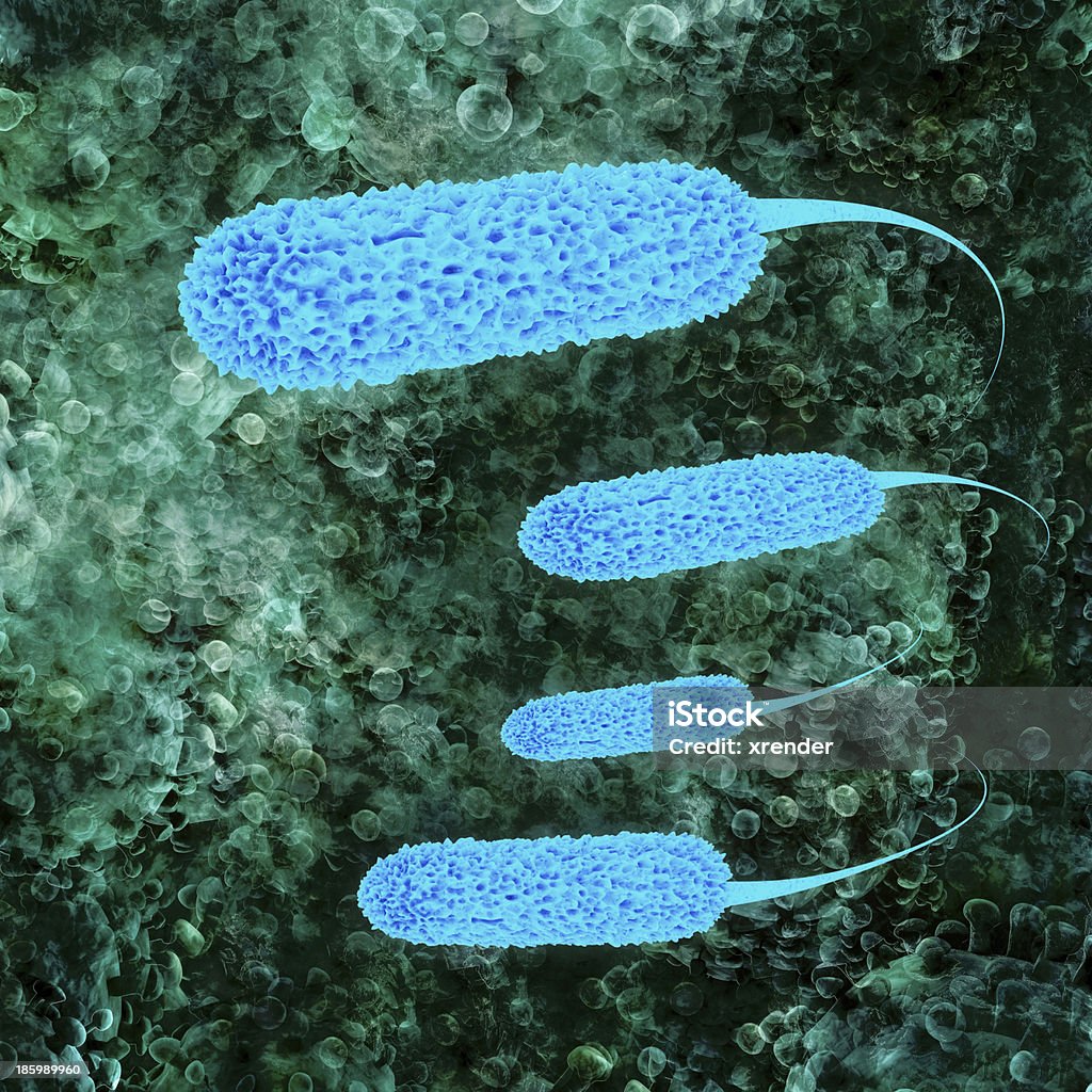 Aus Ecoli Bakterien - 3d-illustration - Lizenzfrei Allergie Stock-Foto