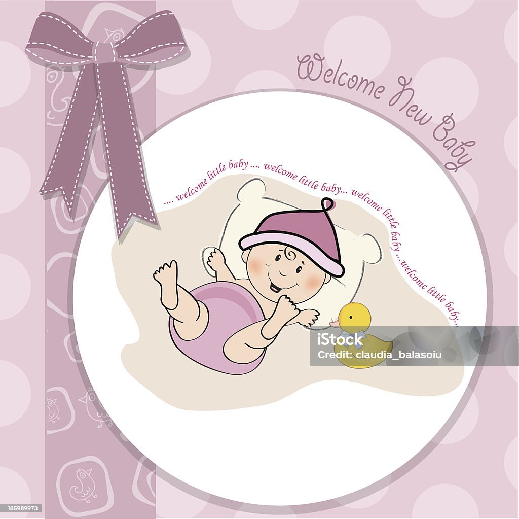 baby girl shower card baby girl shower card, illustration in vector format Child stock vector