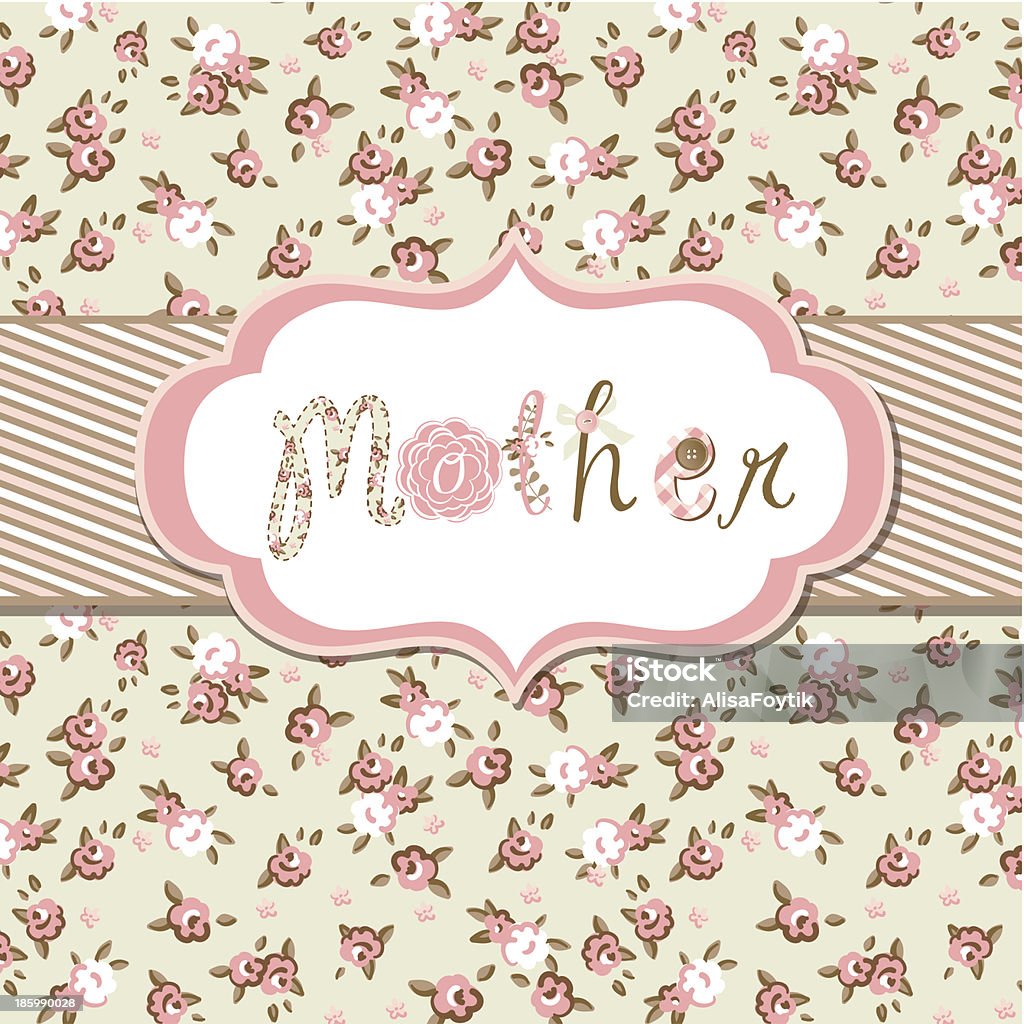 Hand drawn Vector floral frame with a word "mother" Hand drawn Vector floral frame with a word "mother". Great Mother's day card Adult stock vector