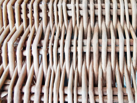 Antique wicker basket weaving pattern, cream color