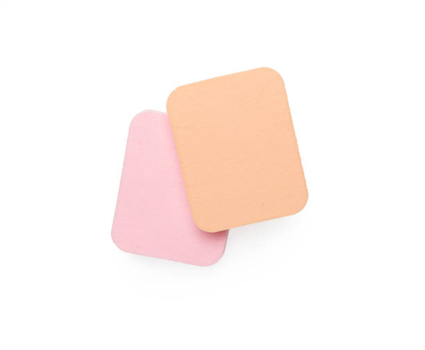istock Makeup sponges isolated on white, top view 1859913840