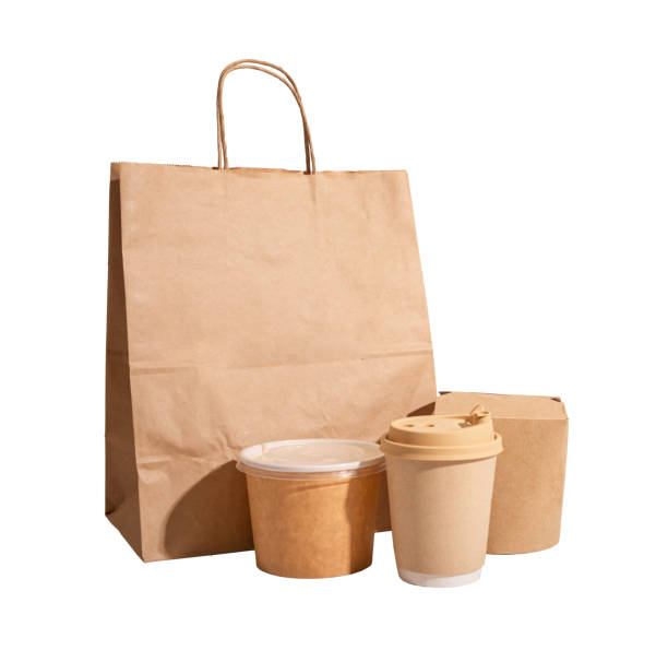 istock Different types of takeaway packages, kraft packs 1859957675