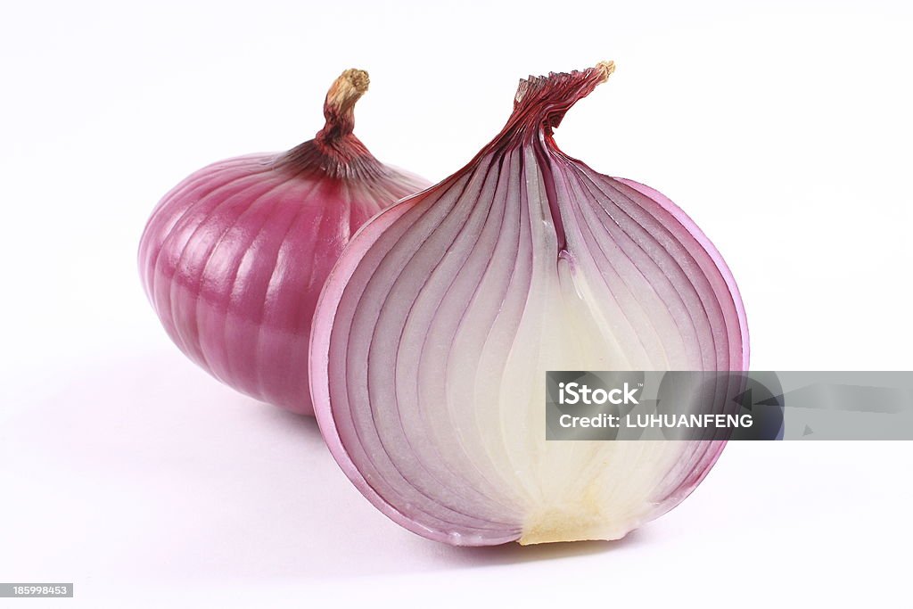 onion Red sliced onion isolated on white background Peel - Plant Part Stock Photo