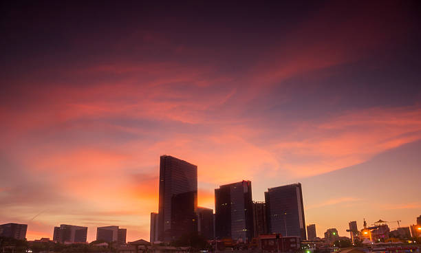 istock Sunset at Xiamen Guanyinshan 185998831
