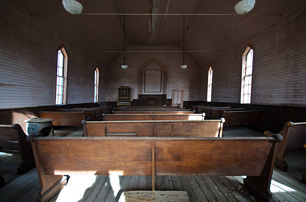 istock Abandoned Church in Ghost Town 185999788