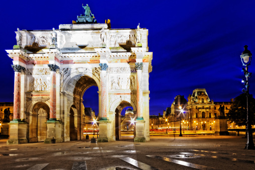 Arc de Triomphe in the square Karruzel (Jardin des Tuileries) . Paris. France