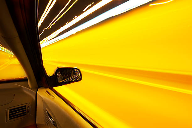 istock car on road with motion blur background. 186000051