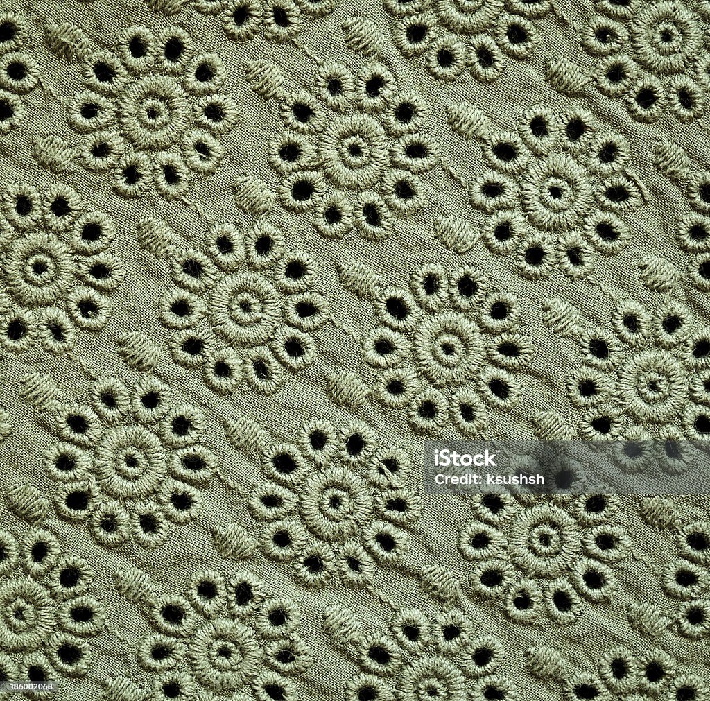 Zielony wyszywane tkanina - Zbiór zdjęć royalty-free (Aranżacja)