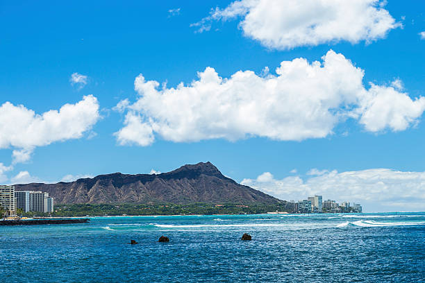 istock Ala Moana Bowls and Diamond Head 186004026