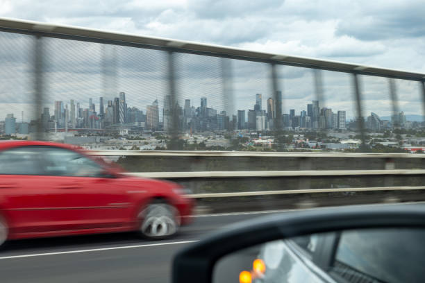The Melbourne Skyline from the Highway