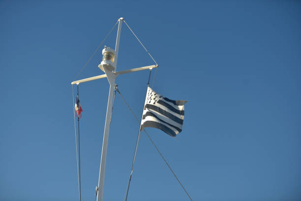istock Saint-Malo, Breton flagpole and flag 1860047266