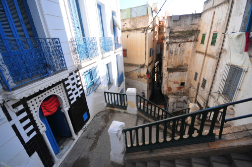 Algiers, Algeria: stairs - Kasbah of Algiers - UNESCO World Heritage Site - photo by M.Torres