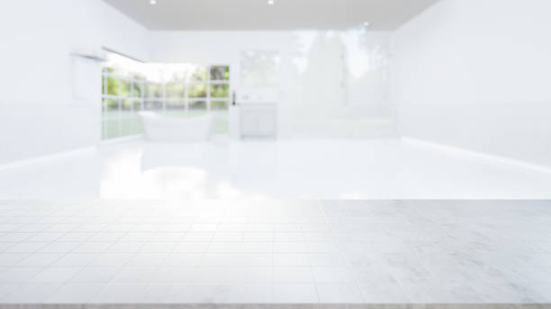 istock 3d rendering tile counter in bathroom or shower room for product display background. 1860064578