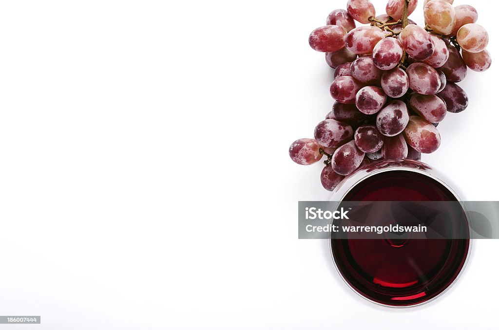 Vinho Tinto e uvas em branco elevadas - Royalty-free Abuso de Álcool Foto de stock