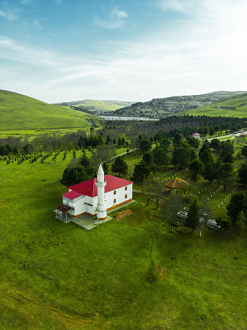 Explore the tranquil landscapes of Aybastı, specifically the breathtaking Perşembe Plateau in Ordu, Turkey. This captivating image showcases the meandering flow of a crystal-clear stream amidst the grandeur of majestic mountains. Nature's artistry is on full display, with picturesque river bends adding to the allure of this peaceful and enchanting scene.\nStream, River, Mountains, Clouds, Panoramic, Aybastı, Perşembe Plateau, Ordu, Turkey, Landscape, Nature, Scenic, Tranquil, Serene, Majestic, Breathtaking, Beauty, Outdoors, Travel, Exploration, Adventure, Stream Bends, Crystal Clear, Picturesque, Enchanting, Nature's Artistry