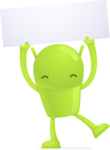 Funny Cartoon Android Stock Illustration - Download Image Now - Control,  Copy Space, Cute - iStock