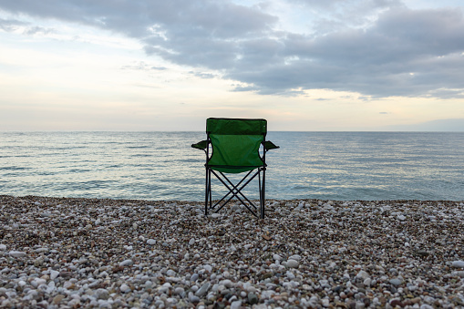 A beachside camping chair