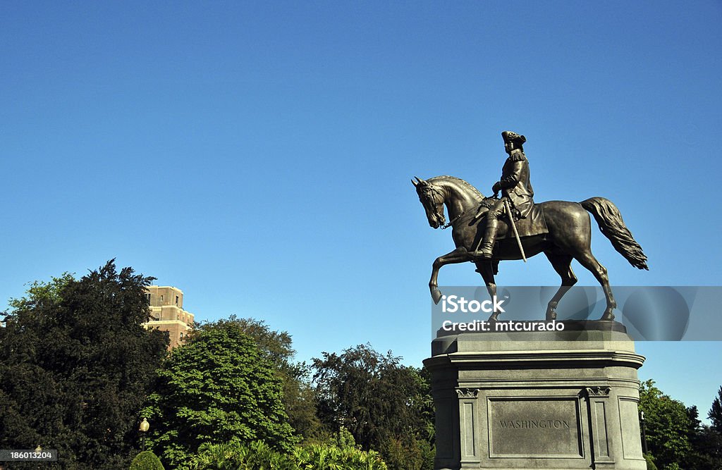 De Boston, Massachusetts: Estatua de George Washington - Foto de stock de Boston - Massachusetts libre de derechos