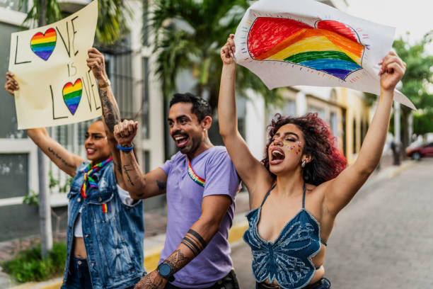 istock LGBTQIA+ people marching during social movement protesting outdoors 1860136245