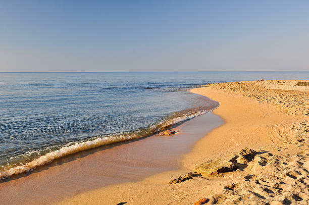 Golden beach in Salento. Apulia. Italy stock photo