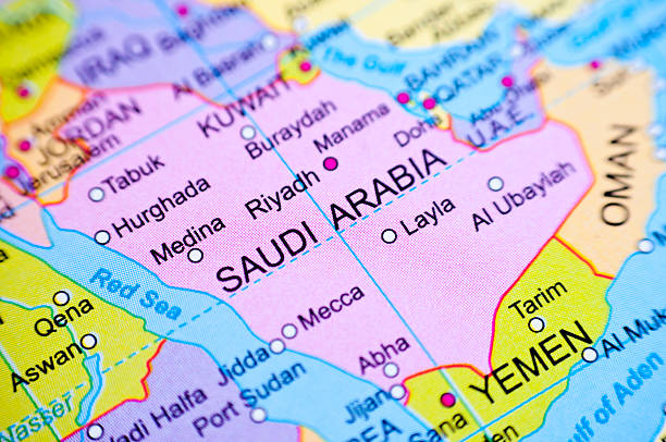 istock Map of Saudi Arabia 186013964