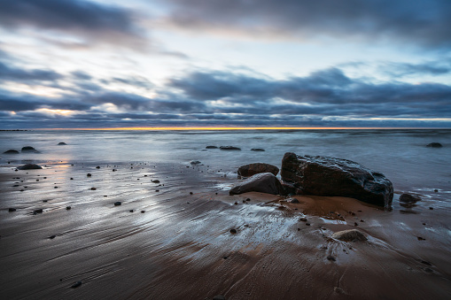 Baltic sea Vidzeme stony seashore