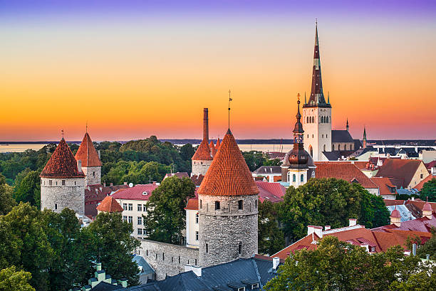 istock Tallinn Estonia Skyline 186015019