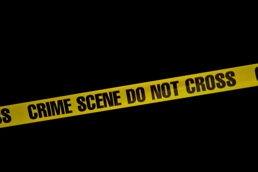 crime scene do not cross isolated on black