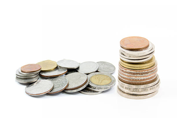 istock Thai coins baht on white background 186017622