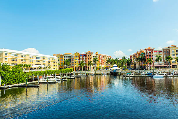 istock Colorful Spanish influenced buildings overlooking the water 186017784