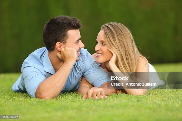 Couple In Love Dating And Looking Each Other Stock Photo - Download Image Now - Adolescence, Adult, Affectionate
