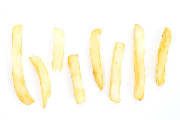 istock Potatoes fries on white 186021677