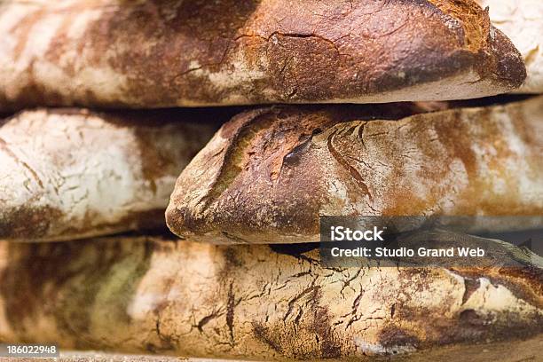 Crusty Wholewheat Baguettes At Traditional Boulangerie Stock Photo - Download Image Now