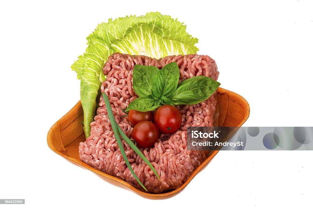 Rohes Fleisch gefüllte - Lizenzfrei Basilikum Stock-Foto