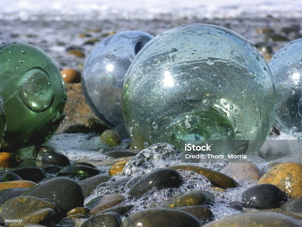 Japanese Glass Fishing Floats Stock Photo - Download Image Now - Glass -  Material, Swimming Float, Beach - iStock