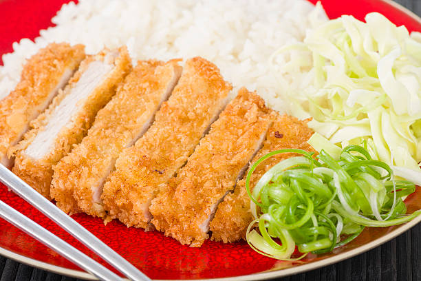 tonkatsu (豚カツ) - food elegance cutlet restaurant imagens e fotografias de stock