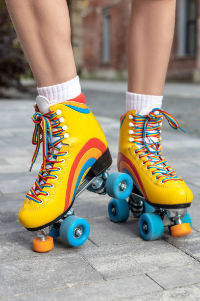 istock Woman trying on her new rollerblades 1860238550
