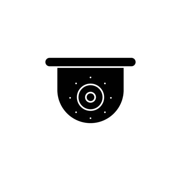 Vector illustration of Home camera flat icon