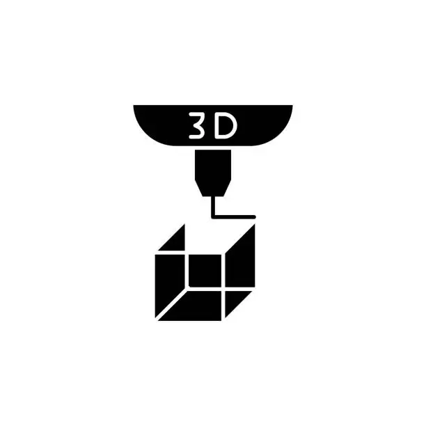 Vector illustration of 3D Printer Flat Icon