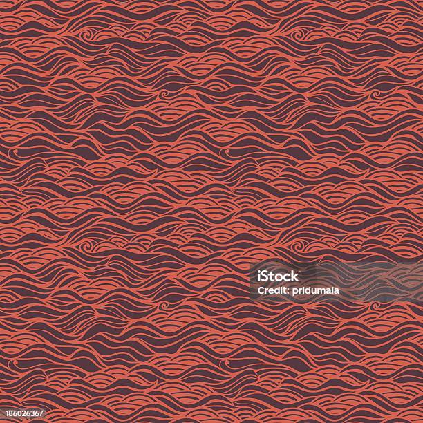 Seamless Abstract Handdrawn Pattern Waves Background Stock Illustration - Download Image Now